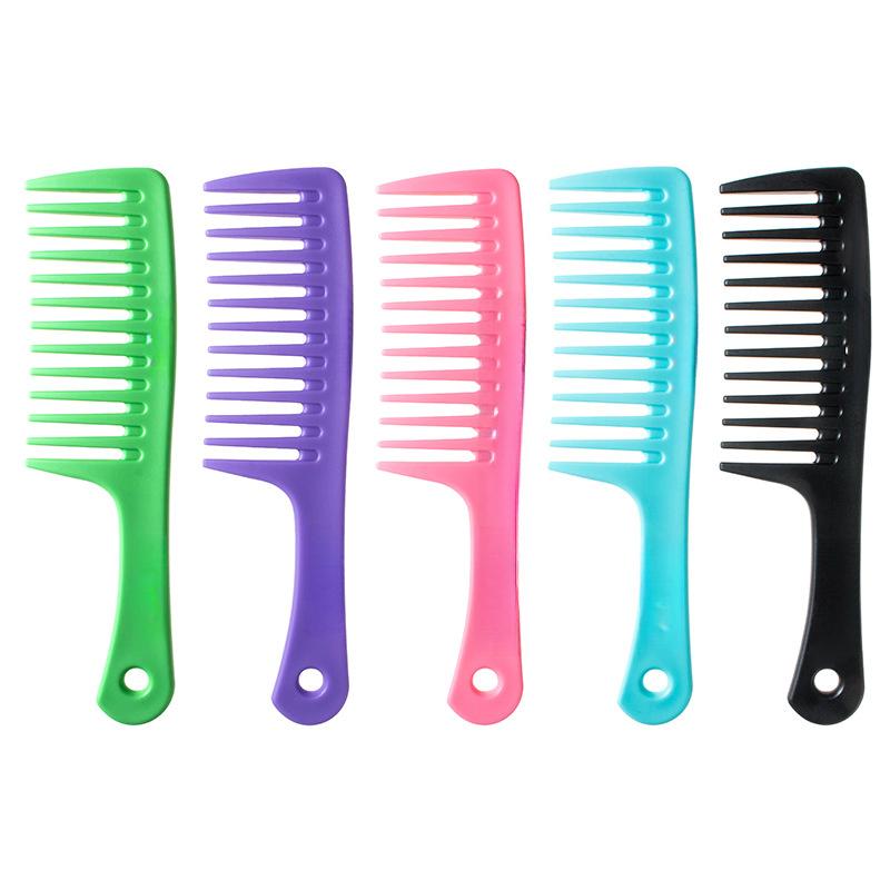 Pink Large Wide Tooth Comb Detangler Detangling Paddle Brush, Care Handgrip Comb-Best Styling Comb for Curly,Wet,Long Hair