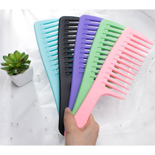 Pink Large Wide Tooth Comb Detangler Detangling Paddle Brush, Care Handgrip Comb-Best Styling Comb for Curly,Wet,Long Hair