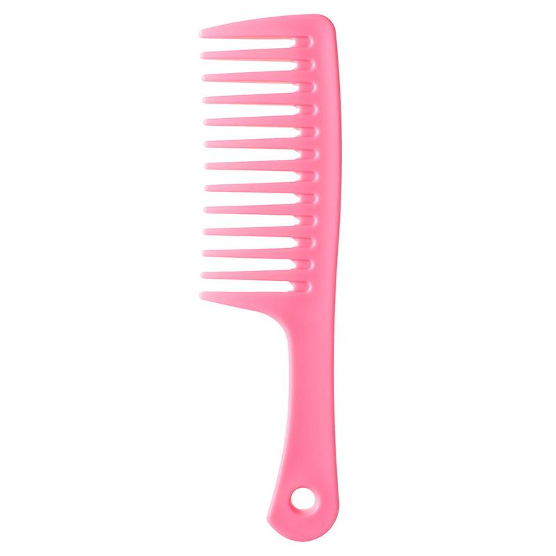 Pink Large Wide Tooth Comb Detangler Detangling Paddle Brush, Care Handgrip Comb-Best Styling Comb for Curly,Wet,Long Hair
