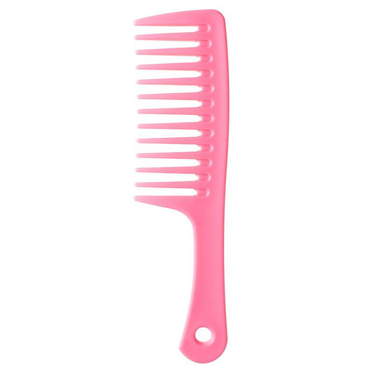 Pink Large Wide Tooth Comb Detangler Detangling Paddle Brush, Care Handgrip Comb-Best Styling Comb for Curly,Wet,Long Hair