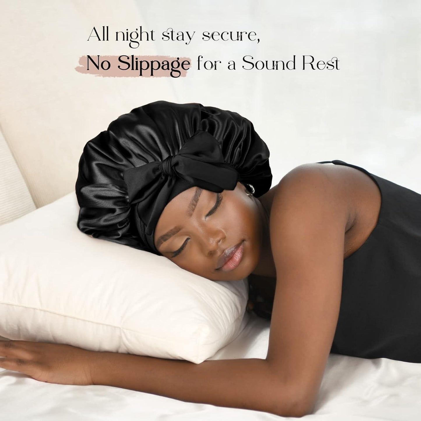 8 Sets Heatless Curls Kit with Double Layer Satin Bonnet – Hair Care Set for Sleeping, Silky Night Cap with Elastic Tie Band for Curly Hair, Includes 2 Combs