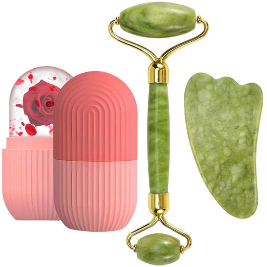 Gua Sha Facial Tools Comfort Guashamen for Face & Body Massage Skin Care Tool Quartz Guasha for Body Treatment Beauty Essentials Green Gentle