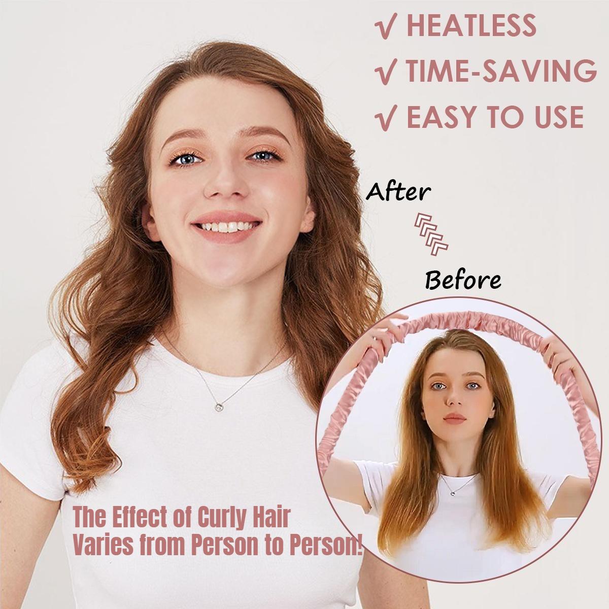 Satin Heatless Curls with Bonnet 70" No Heat Soft Hair Curlers Headband for Long Hair Double Layer Bonnet for Sleeping Overnight Heatless Curlers for Women Premium Silk Satin Hair Protection Haircare Gift